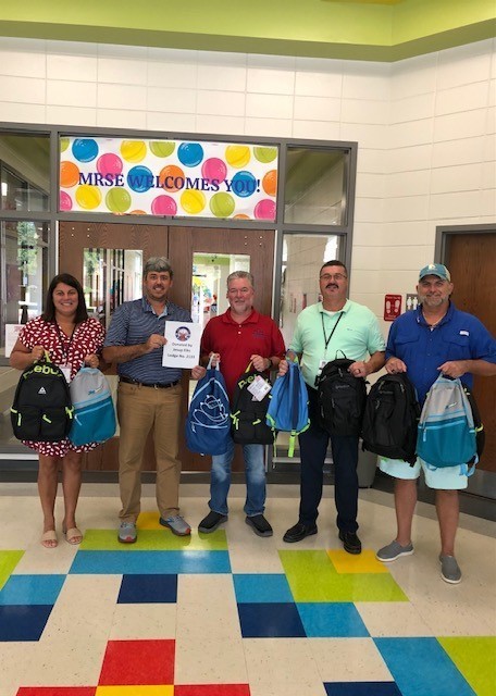 Elks Club Backpack Donation to MRSE