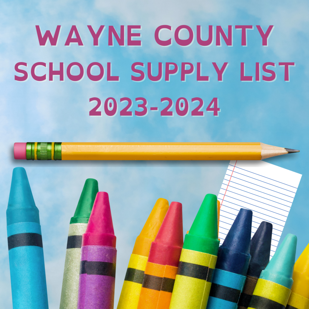 Wayne County School Supply List 2023-2024