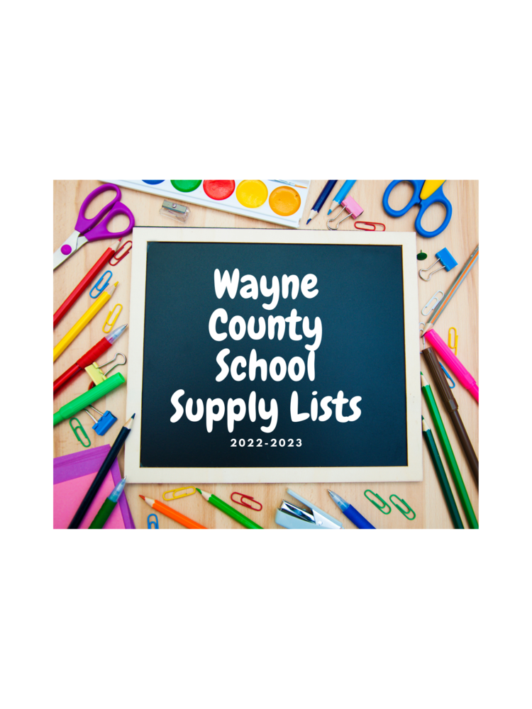 Wayne County School Supply Lists