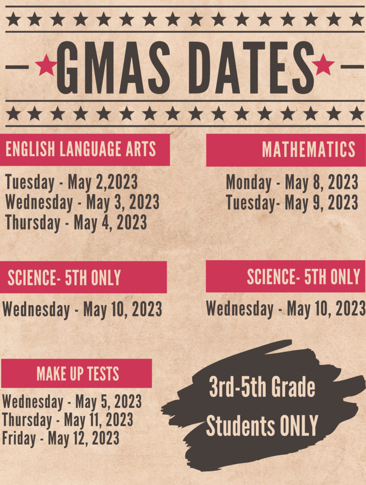 GMAS Dates Martha Smith Elementary School