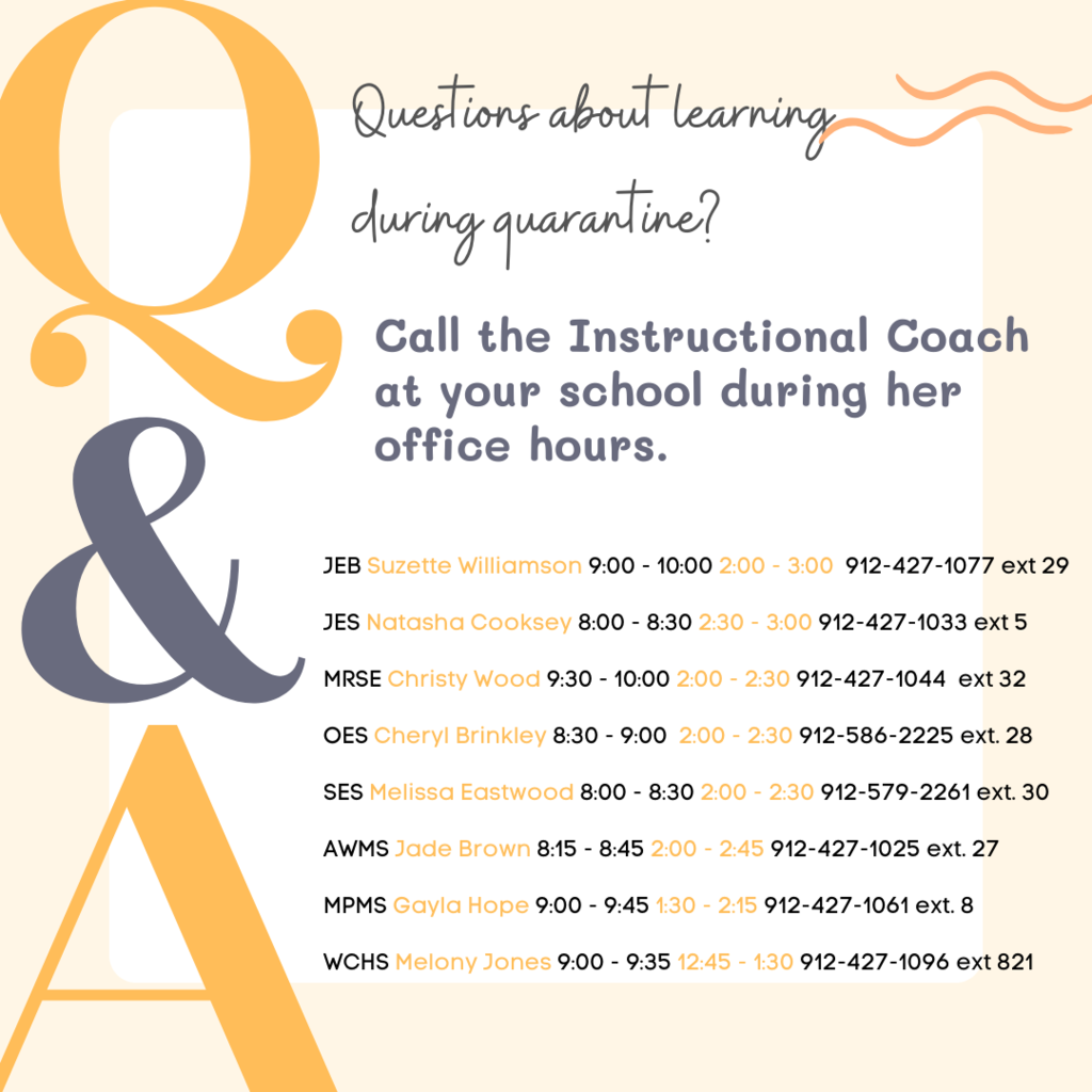 Instructional Coach Office Hours