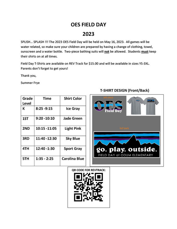 2023 OES Field Day Odum Elementary School